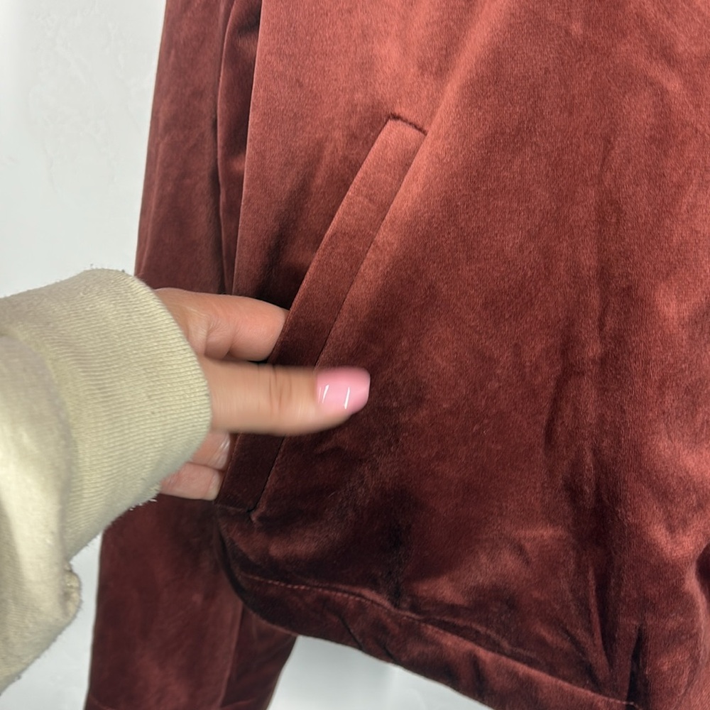 LC Lauren Conrad rust faux suede jacket size xl - Picture 4 of 12